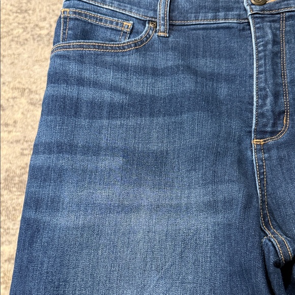 St. John's Bay Women's Straight Leg Jeans - Dark Blue - Picture 2 of 7